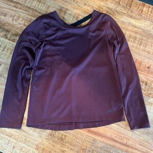 Nike Women's Maroon Long Sleeve Top